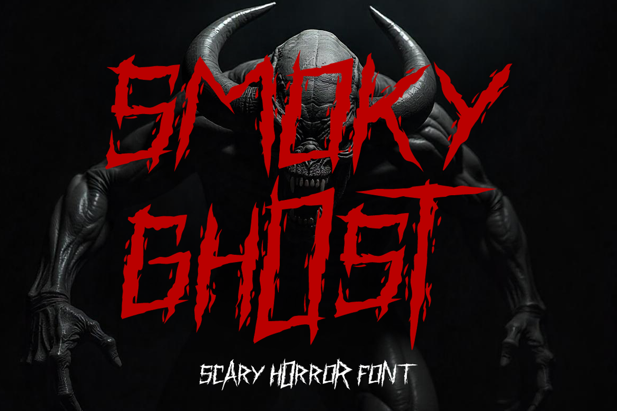 Smoky Ghost - Scary Horror Font, a Font by PutraCetol Studio (Photo 1 of 11)