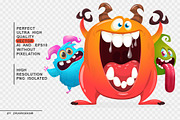 Monster Pack - 135 Cute Monsters, a Decorative Illustration by D R A W K M A N (Thumbnail 6 of 30)