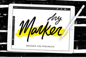 Dry Marker Brushes For Procreate