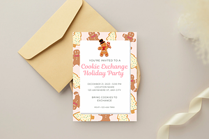 Holiday Cookie Exchange Party Invite, an Invitation Template by SweetDesigncraft