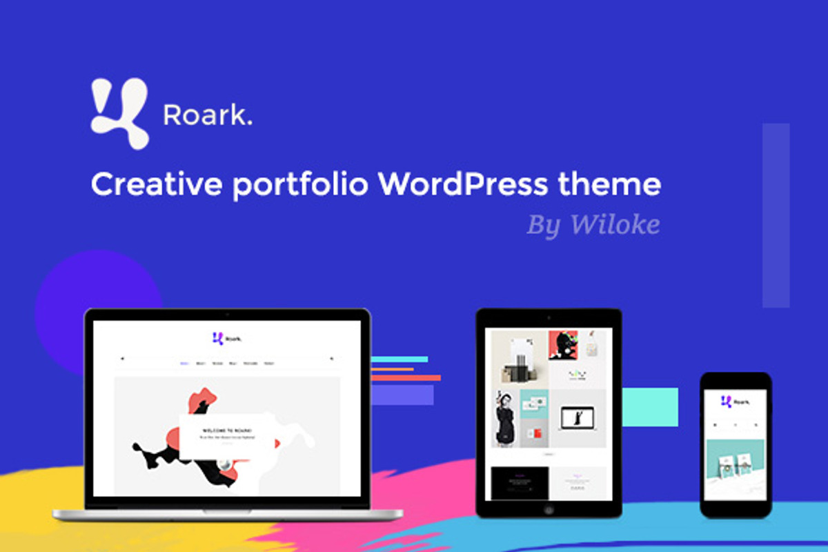 Roark - Minimal Portfolio WordPress, a WordPress Template by myshopkit (Photo 1 of 14)