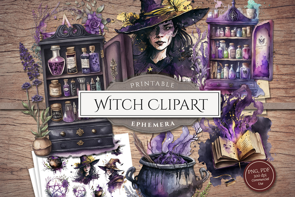 Witch Clipart Set