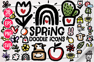 Spring Doodle Icon Clipart, an Emoji Icon by Nobu Collections