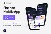 Finwallet - Finance Mobile App, an UI Kit Template by pickolabstudio (Thumbnail 1 of 6)