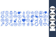 Health Icons Medical Line Art Set, an Illustration by designvectx (Thumbnail 1 of 3)