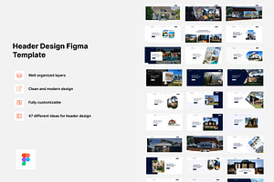 47 Website Header Layouts for Figma