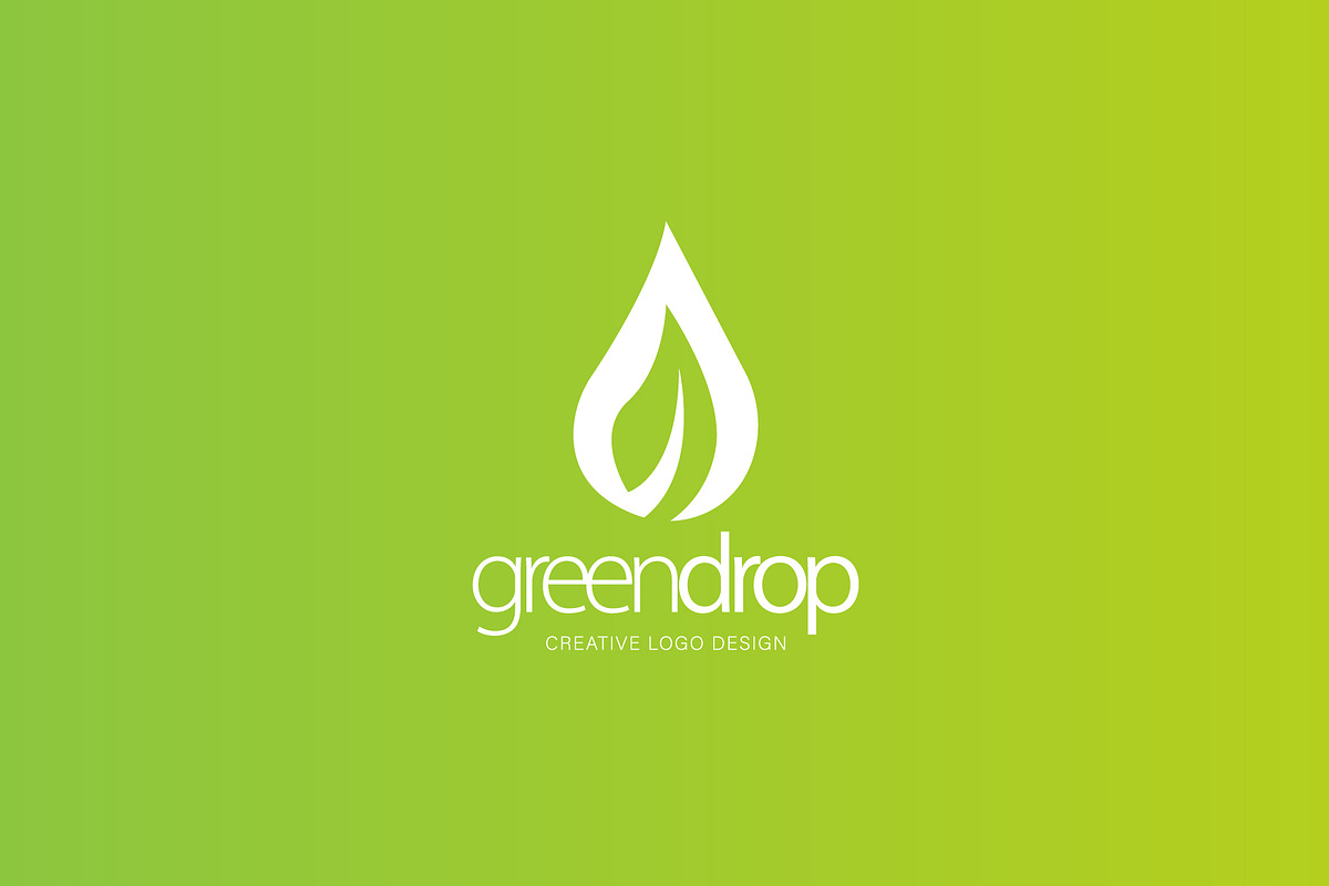 green drop logo | Creative Market