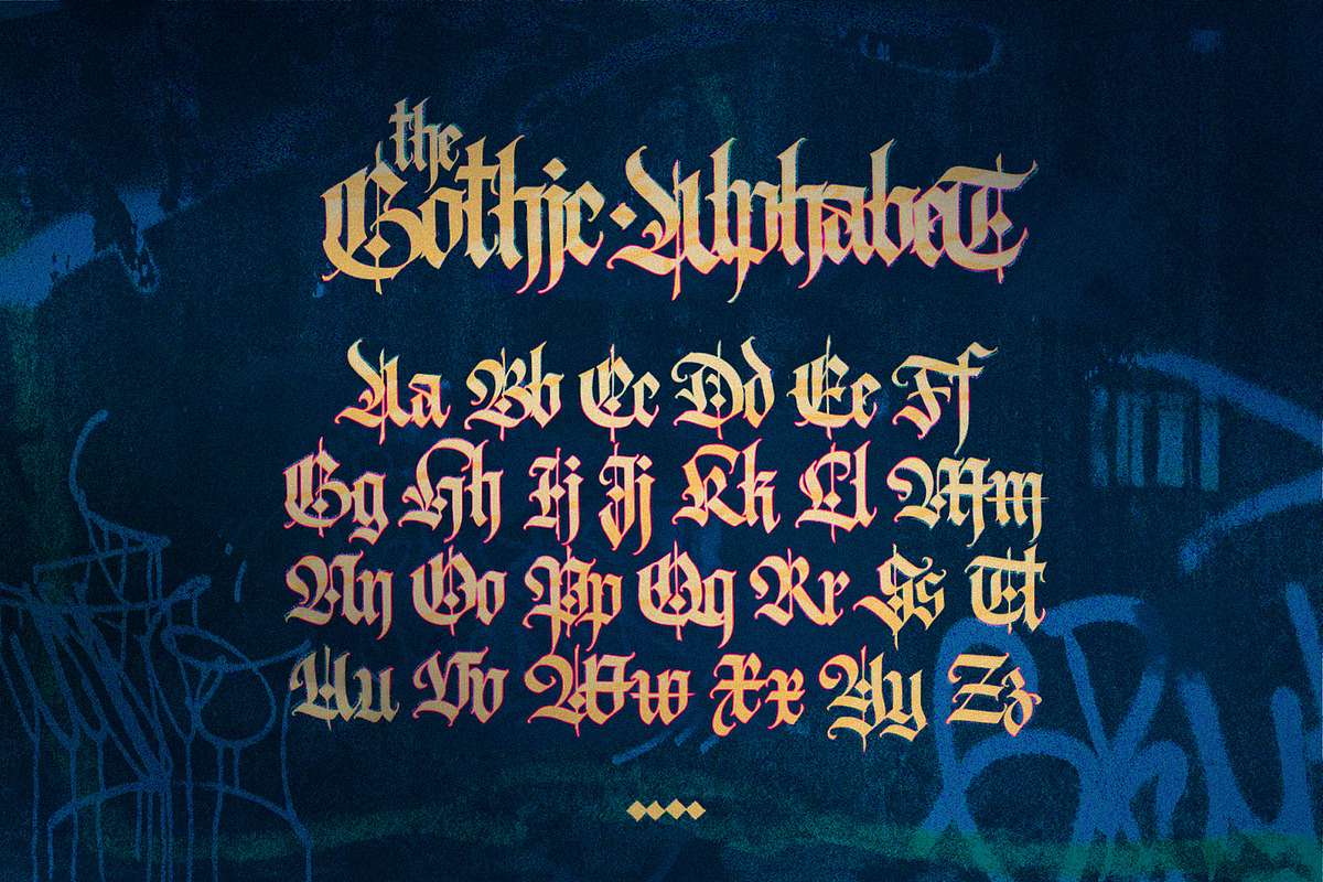 Gothic vector letters, an Object Graphic by GeekClick (Photo 1 of 8)