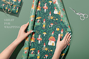 Forest cute gnomes patterns, a Pattern Graphic by watercolor kamill (Thumbnail 5 of 10)