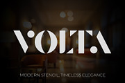 Volta - Luxury Elegant Stencil Font, a Serif Font by OWPictures (Thumbnail 1 of 10)