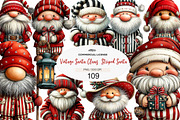 Vintage Santa Claus Striped Santa, a Seasonal Illustration by CreationArt (Thumbnail 1 of 7)
