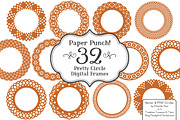 Pumpkin Lace Frames Clipart, an Illustration by Amanda Ilkov (Thumbnail 3 of 5)