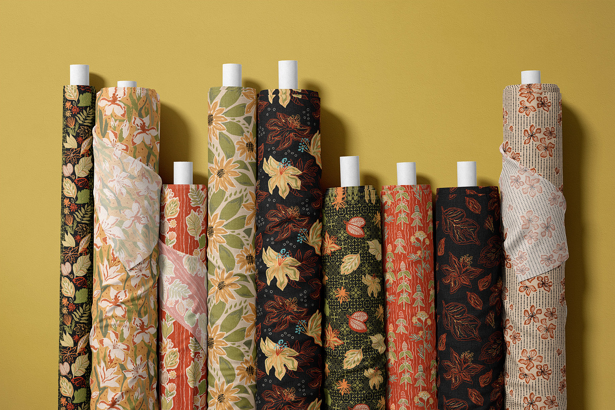 Hand drawn Autumn floral patterns, a Pattern Graphic by Tani Kuzminka (Photo 23 of 27)