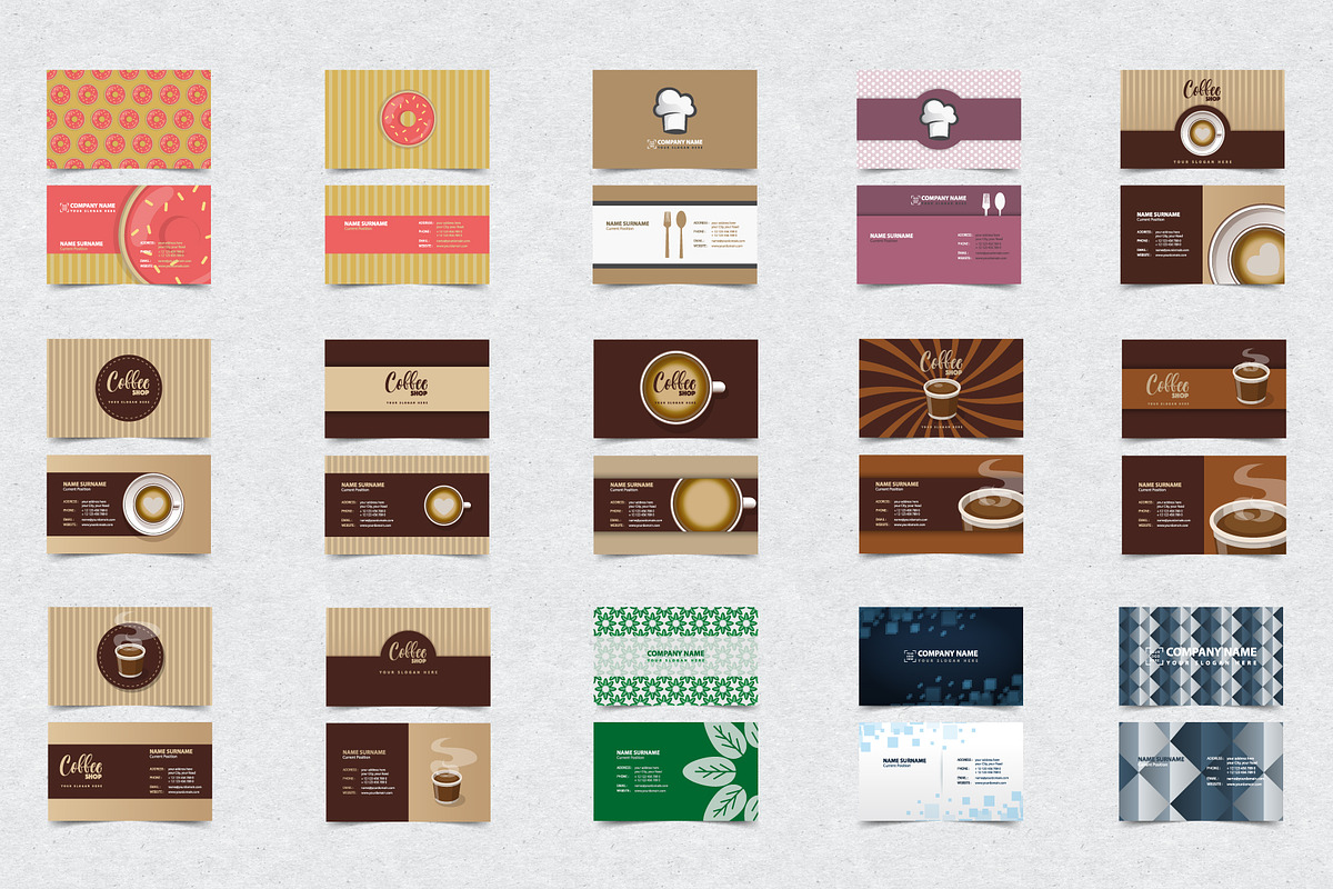 250 Business Card Vector Templates, a Business Card Template by Bobboz Store (Photo 11 of 18)