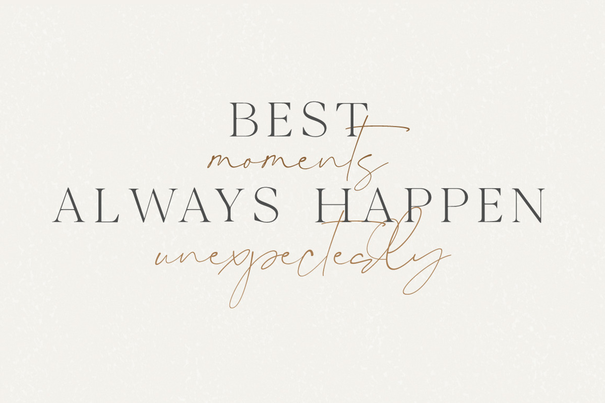 Sanrossi Sonata Duo, a Script Font by Digital Hustler (Photo 3 of 13)