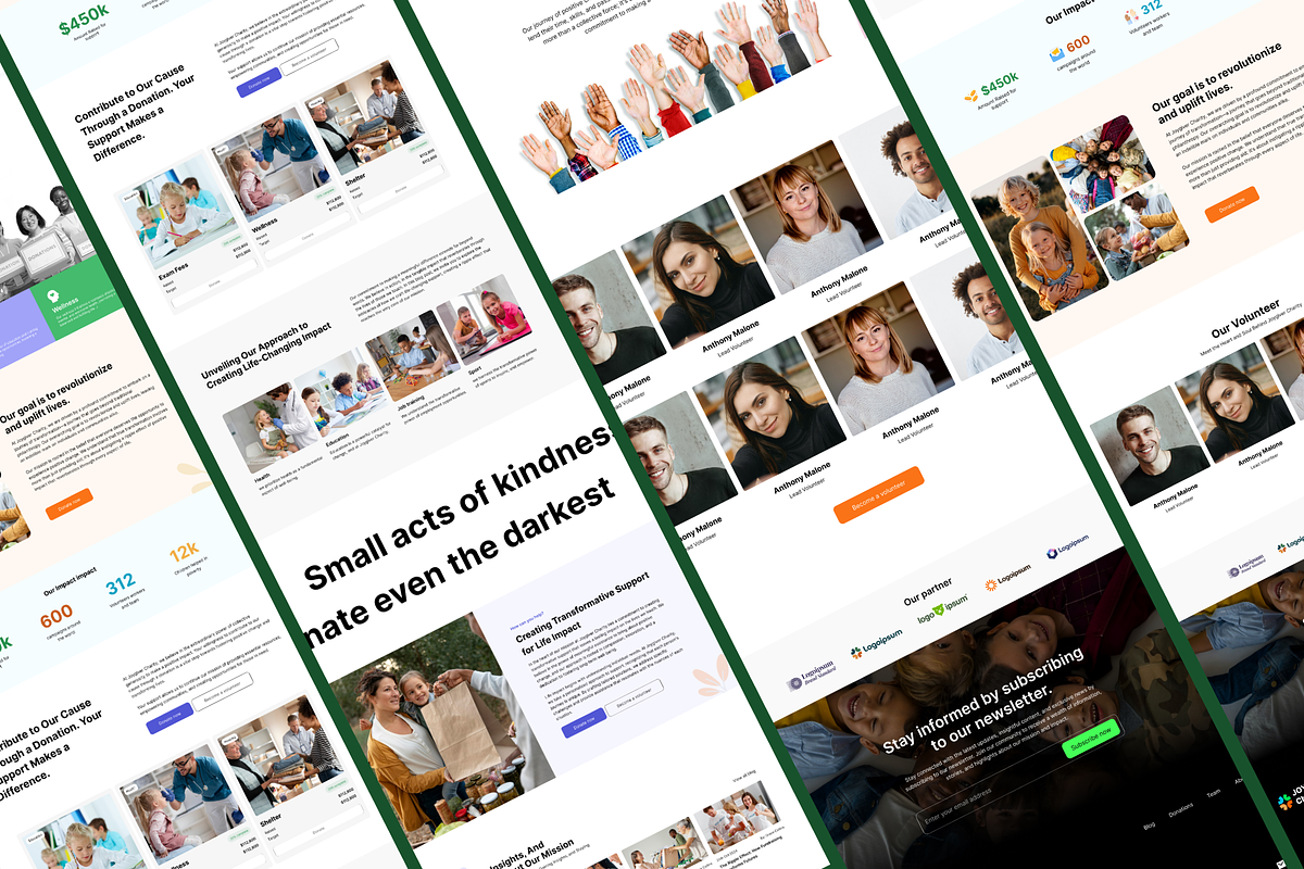 Charity Website for Framer, a Landing Page Template by akinyemiolabode (Photo 3 of 4)