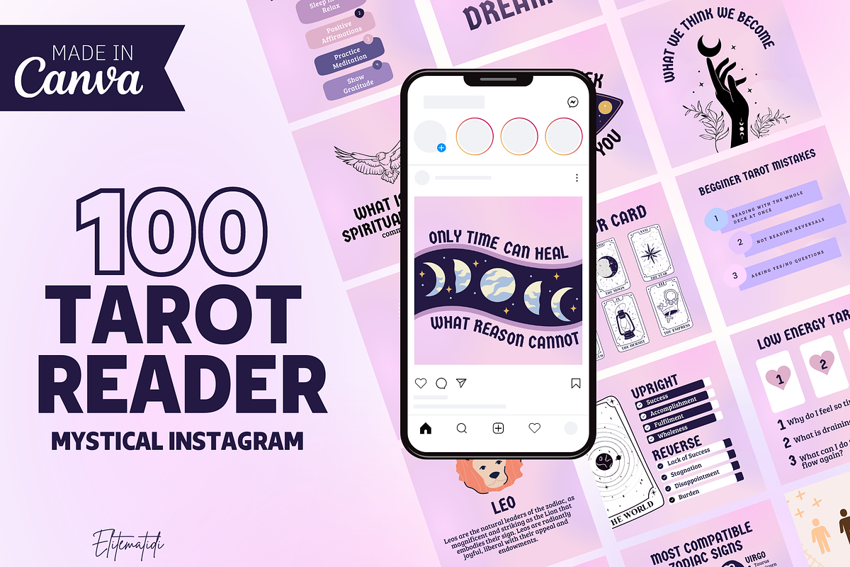 Tarot Reader Instagram Template, a Social Media Template by EliteMatidi (Photo 1 of 6)