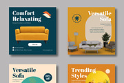 Furniture Social Media Posts, a Social Media Template by MightyDesign (Thumbnail 3 of 9)
