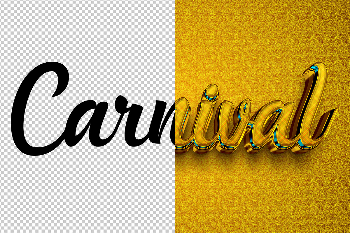 Carnival 3D editable text effect, a Layer Style Add-On by Hello Muh (Photo 2 of 2)