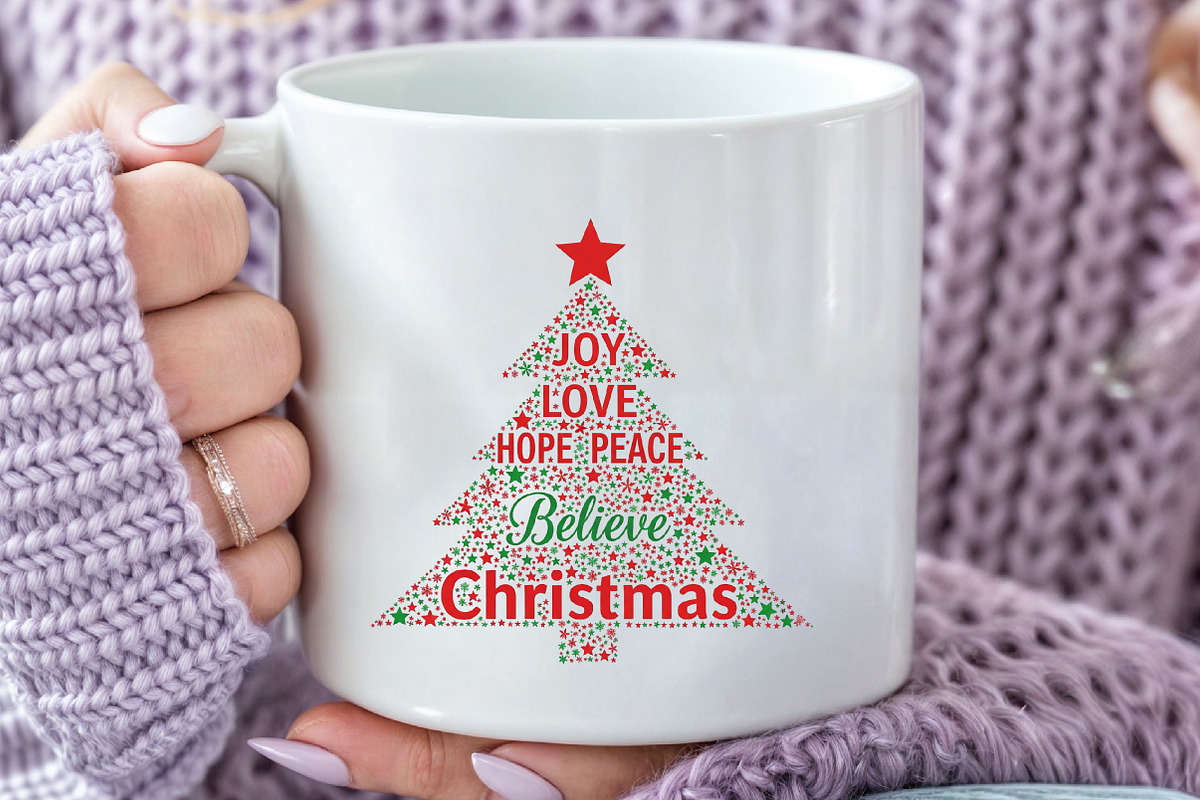 Joy Love Hope Peace Believe Christma, an Illustration by Black Bird Studio (Photo 3 of 4)