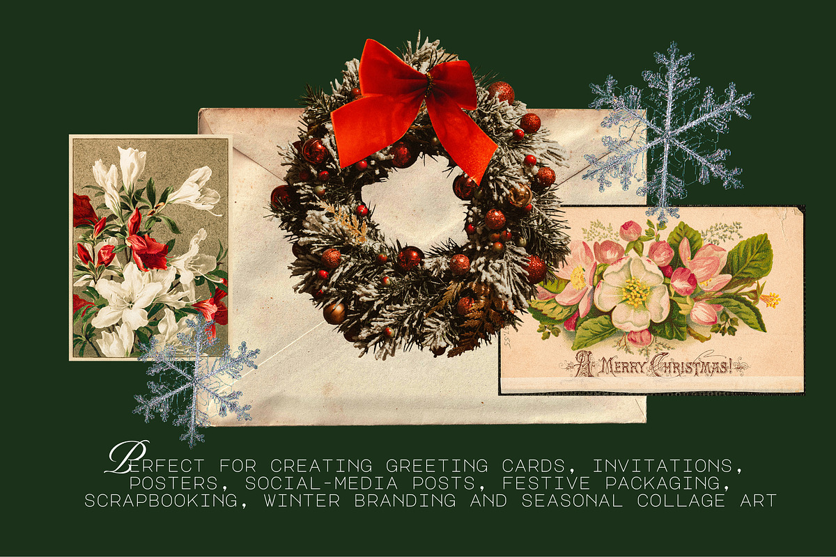 Merry Vintage Christmas Set, an Object Graphic by Anzhelika (Photo 6 of 9)