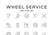 Set line icons of car wheel service, an Object Graphic by motorama (Thumbnail 1 of 3)