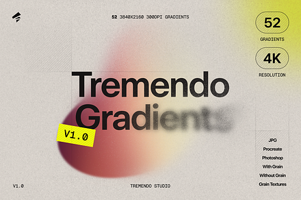 Tremendo Grainy Gradients V1.0, a Background Graphic by Tremendo Studio
