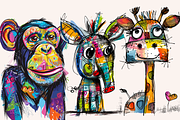 Doodle Cartoon African Animals, an Animal Illustration by PrintHaven Designs (Thumbnail 3 of 10)