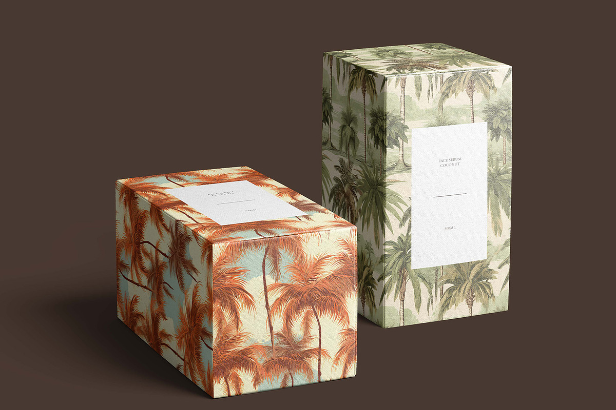 Vintage Palm Tree Repeat Patterns, a Pattern Graphic by Journal Haven (Photo 4 of 5)