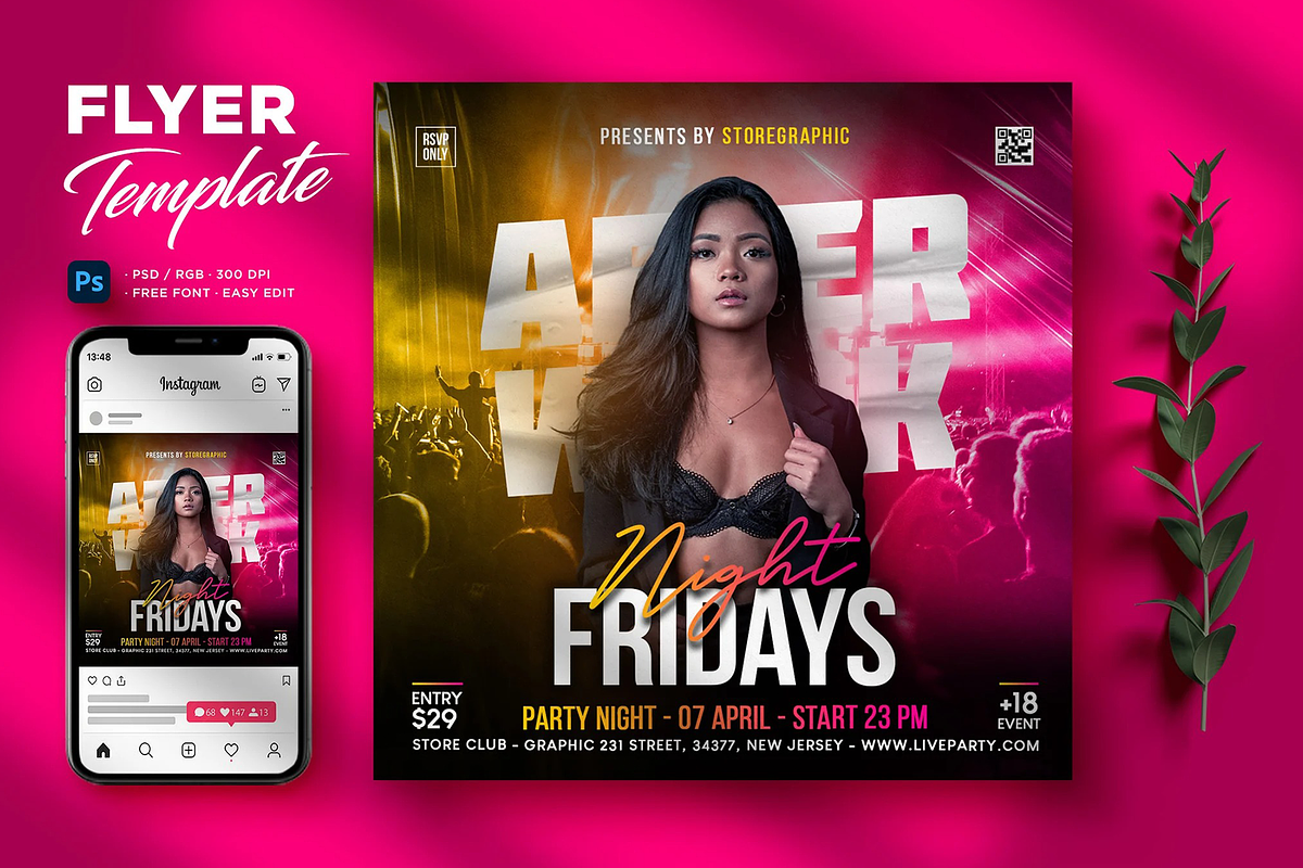 Night Club Flyer Template, a Flyer Template by Hubzway