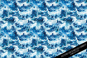 Watercolor Waves Digital Paper, a Pattern Graphic by Chromolume Studio (Thumbnail 17 of 28)