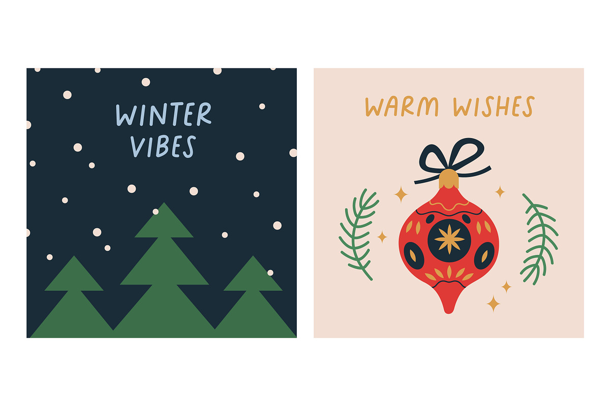Christmas & New Year holiday cards, a Seasonal Illustration by Good Studio (Photo 4 of 9)