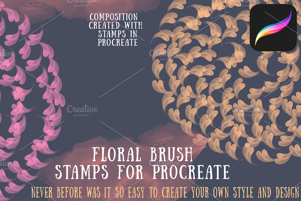 Floral Brush stamps for Procreate, a Brush Add-On by Graphics Resources (Photo 8 of 15)