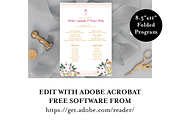 Floral Hindu Folded Wedding Program, a Templates & Theme by CWSDesignsTheMapChick (Thumbnail 3 of 5)