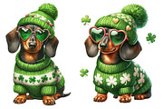 St. Patrick's Day Dachshund Dog Clip, an Illustration by Sublimation Artist (Thumbnail 4 of 6)