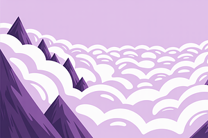 Fantasy illustration of mountains, an Illustration by Xinyan Studio
