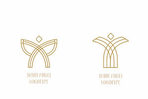 Linear & Classy Angel Logo