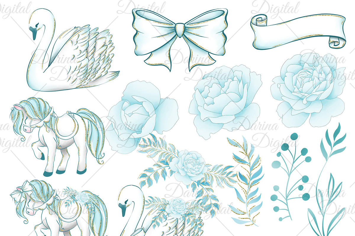 Carousel in blue, an Illustration by DarinaDigital (Photo 3 of 4)