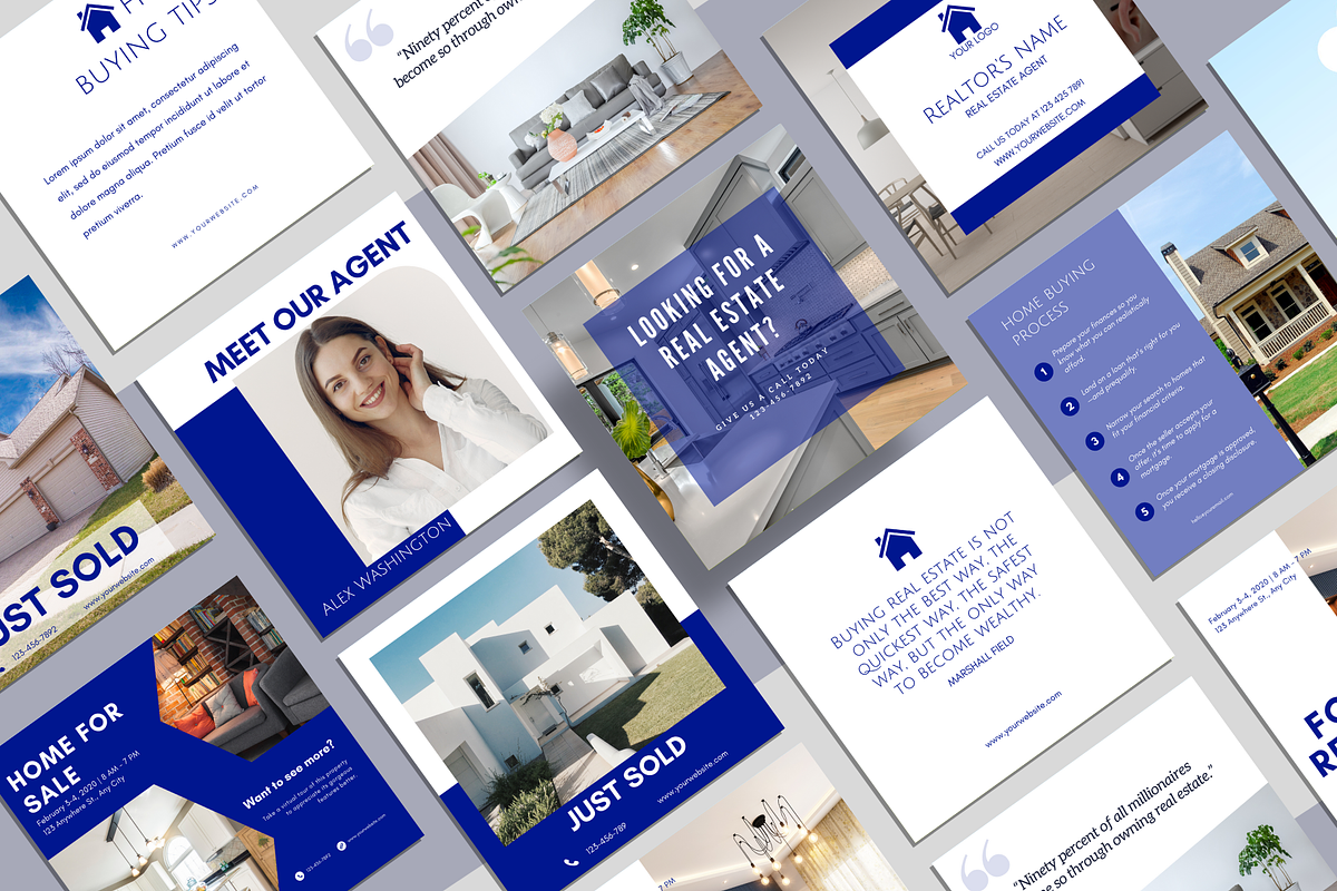 Real Estate Instagram Post Templates, a Social Media Template by Joricreatives (Photo 2 of 4)