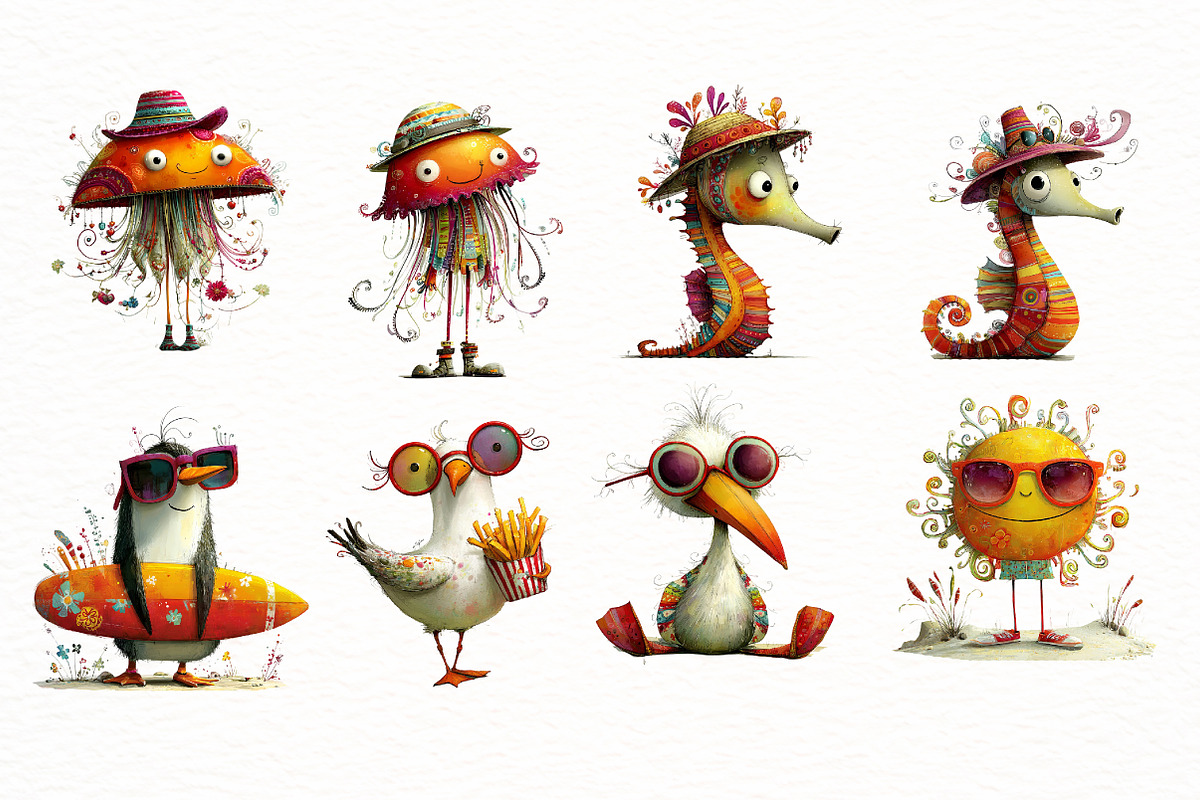 Whimsical Summer Clipart, an Illustration by Designworld (Photo 2 of 8)