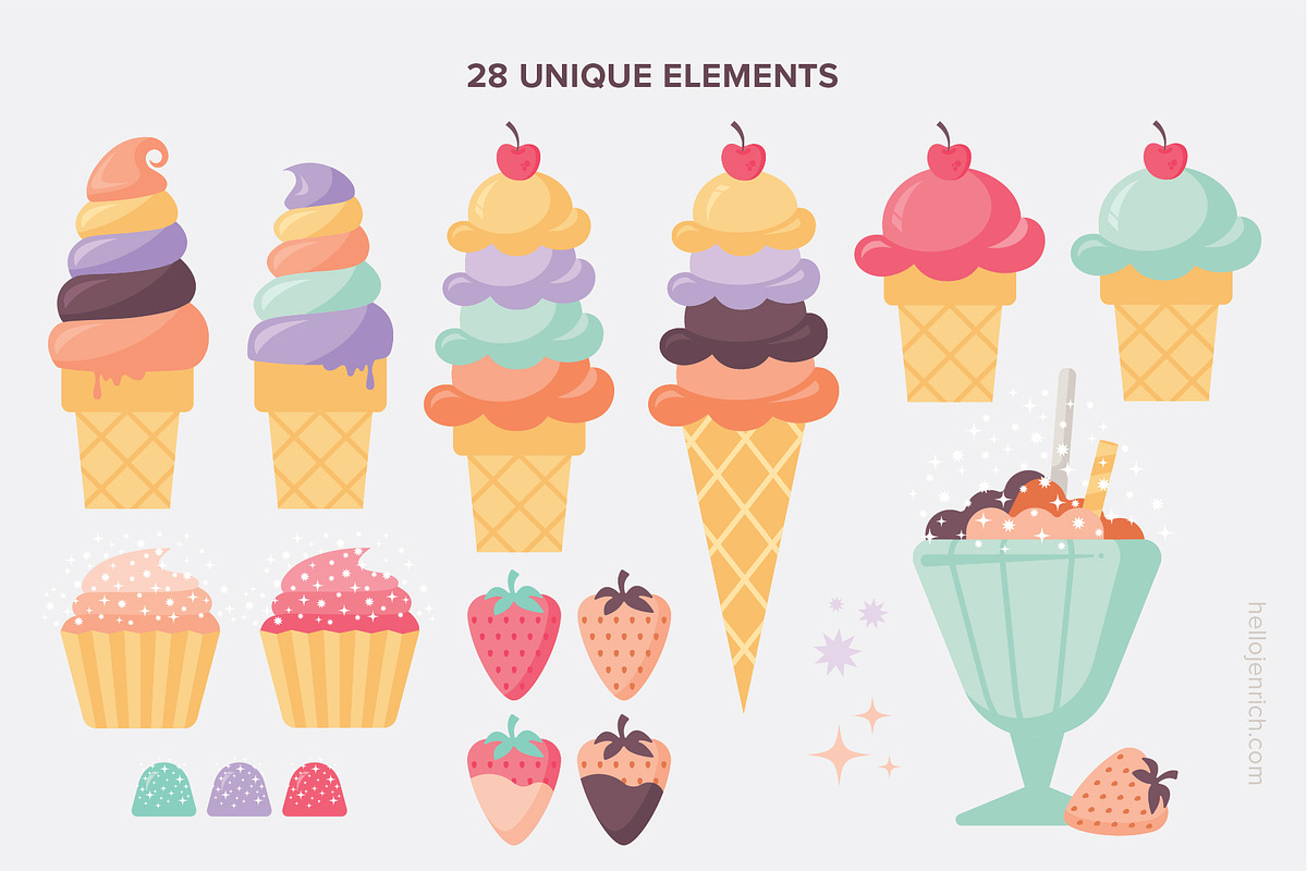 Sugar Rush Illustration Collection, a Decorative Illustration by hellojenrich (Photo 2 of 8)