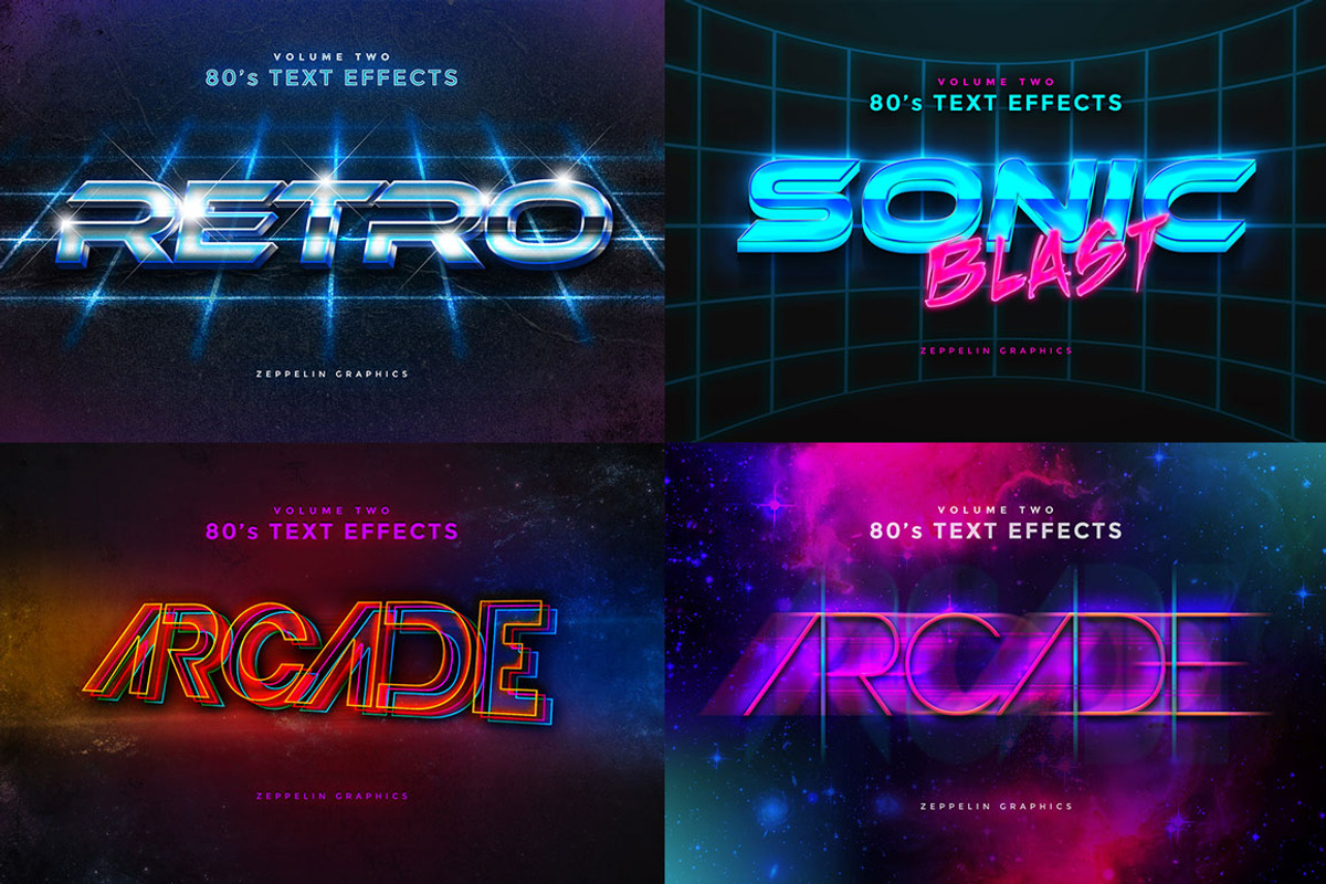150 3D Text Effects for Photoshop, a Brushes & More by Graphicdome (Photo 6 of 71)
