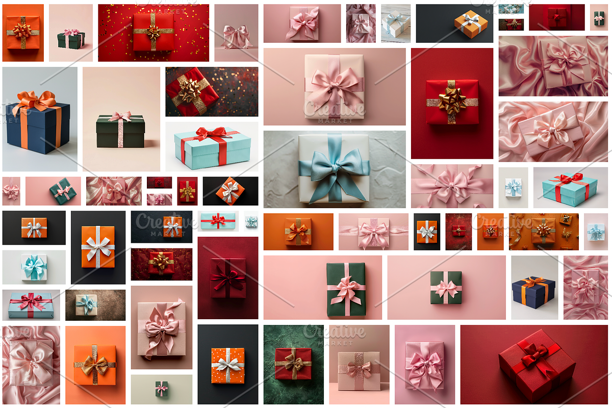 161 Gift boxes, a Holiday Photo by Handmadefont (Photo 2 of 164)