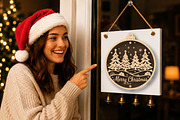 Merry Christmas Ornament SVG, a Work Illustration by Digital Artistic99 (Thumbnail 3 of 4)