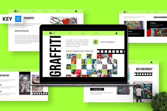 Graffiti - Pop Art Keynote preview 7