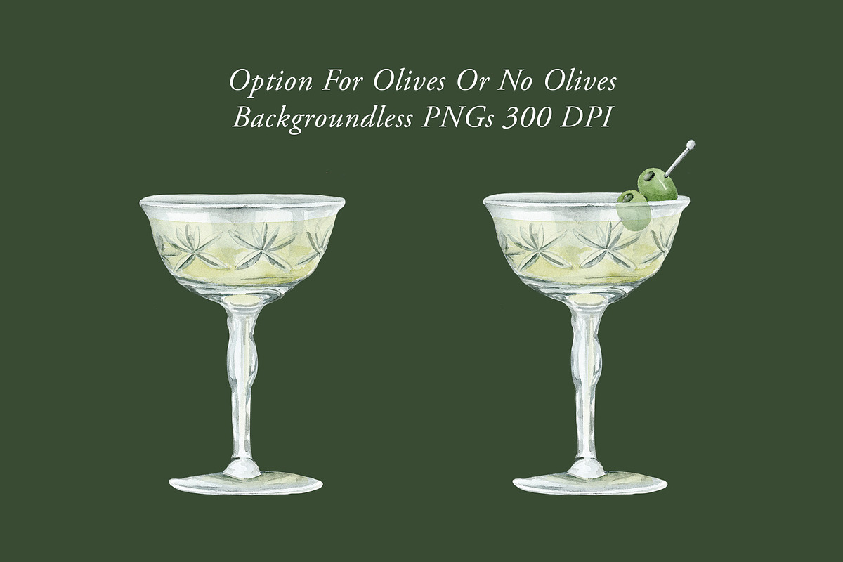Vintage Martini Illustration, a Food Illustration by Lavender And Sea (Photo 2 of 2)