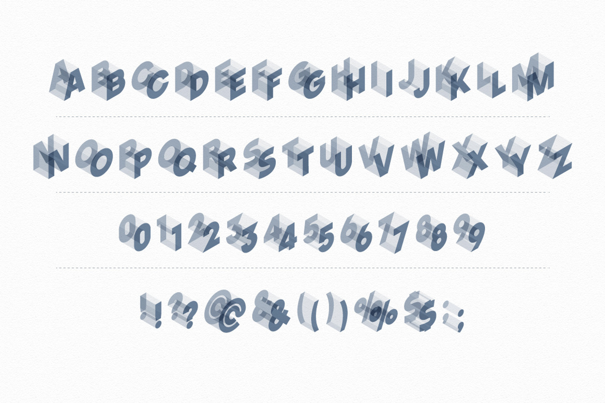 Vector gray isometric alphabet preview 2