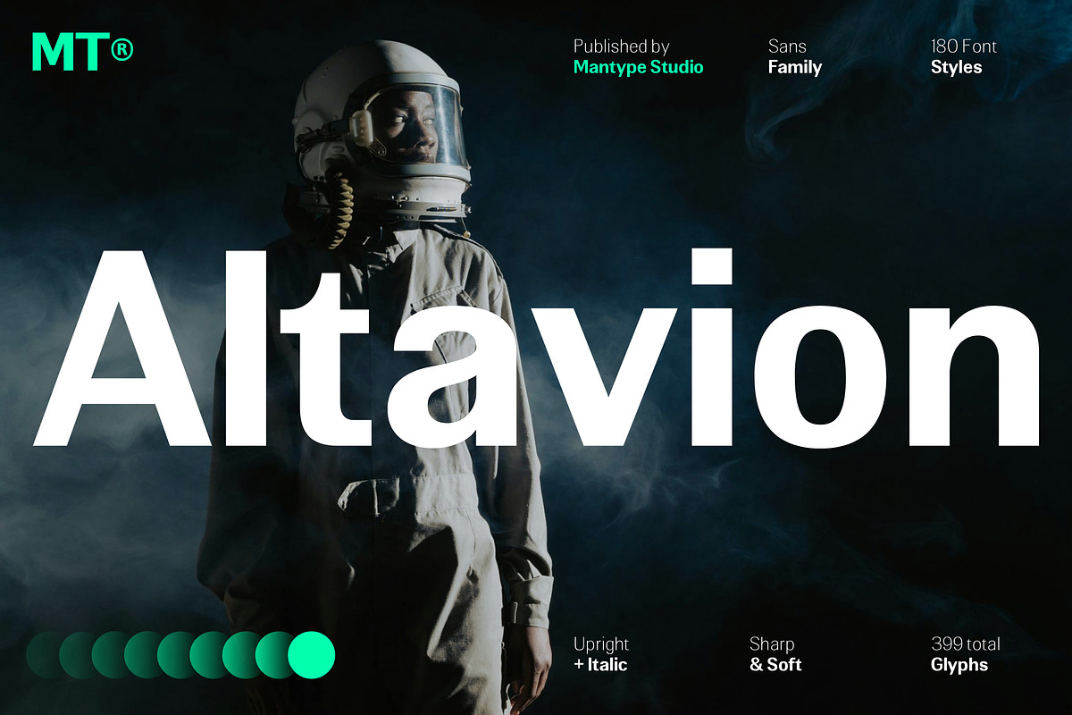 Altavion, a Sans Serif Font by Mantype Studio (Photo 1 of 15)