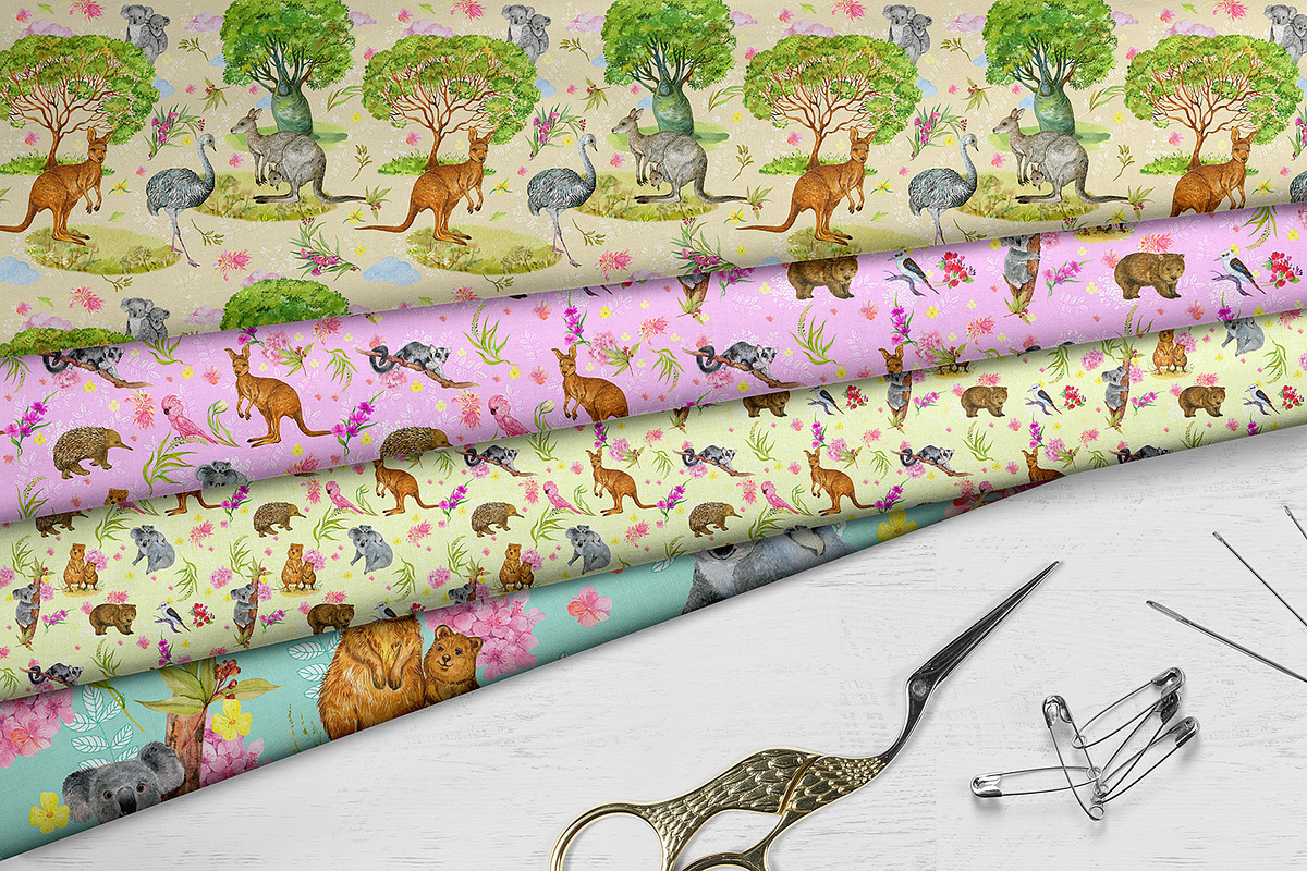 Australia  seamless patterns, a Pattern Graphic by MitrushovaArt (Photo 3 of 11)