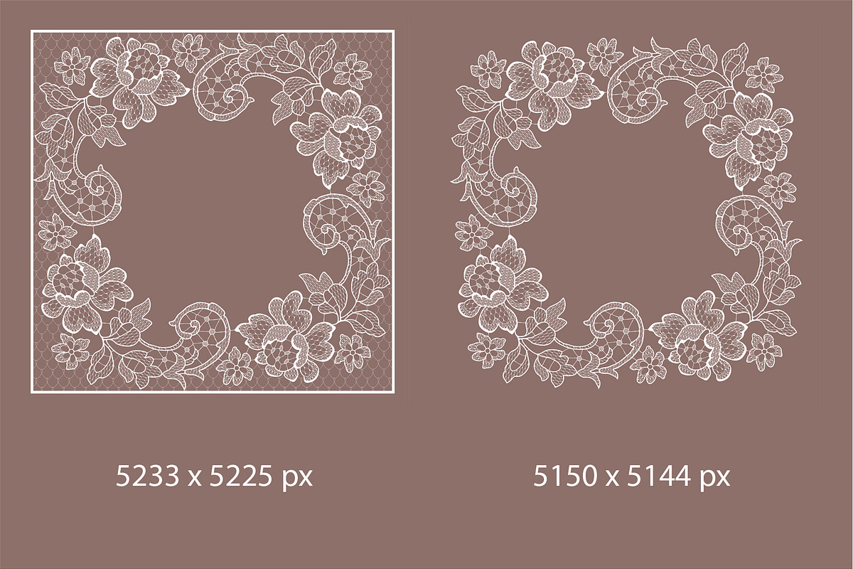 Lace frames, ribbons, cliparts., a Pattern Graphic by Ajuga (Photo 4 of 9)